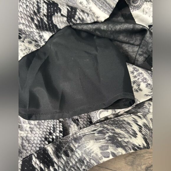 Rickie Freeman for Teri Jon Sleeveless Snakeskin Dress Size 12 Fit & Flare Edgy - Picture 12 of 13